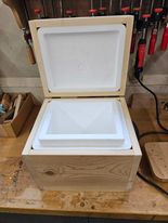 wooden box with styrofoam insulation by Ulf the Wanderer, donated by Alan Bowyer