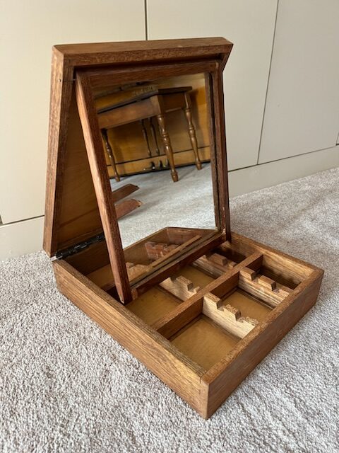 a dressing box with mirror